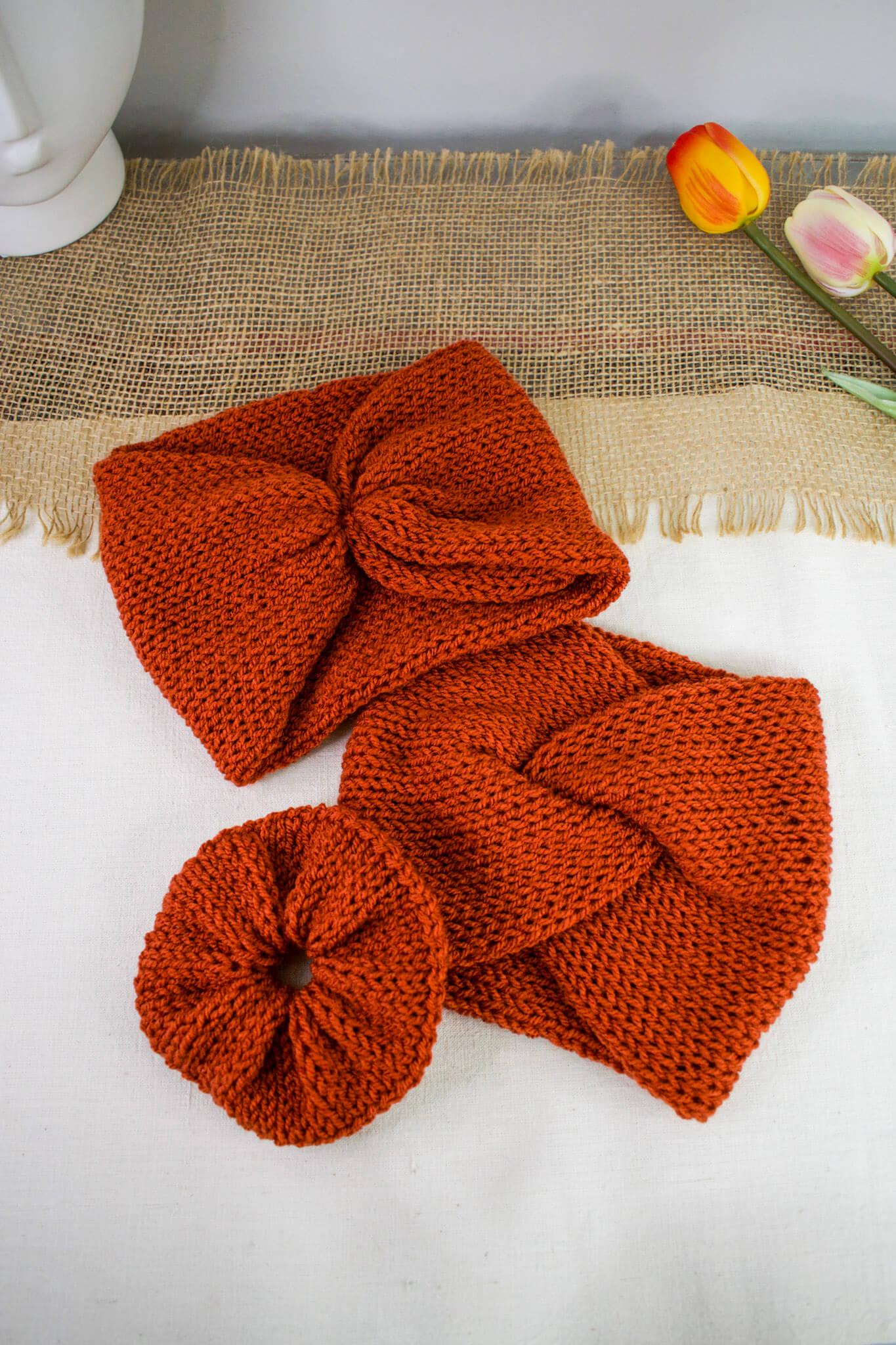 Χειροποίητο Πλεκτό Scrunchie Μαλλιών - Image 6