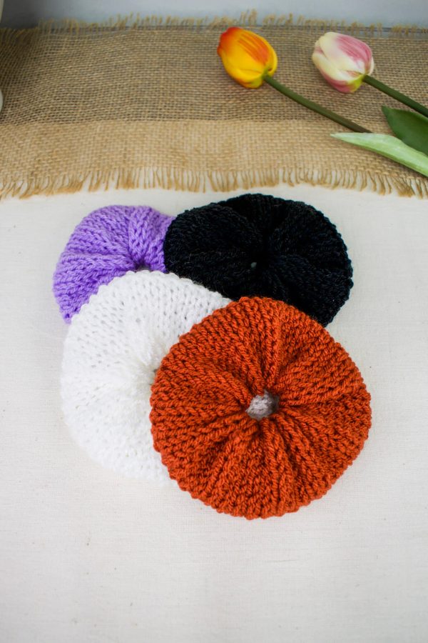 πλεκτό scrunchie μαλλιών